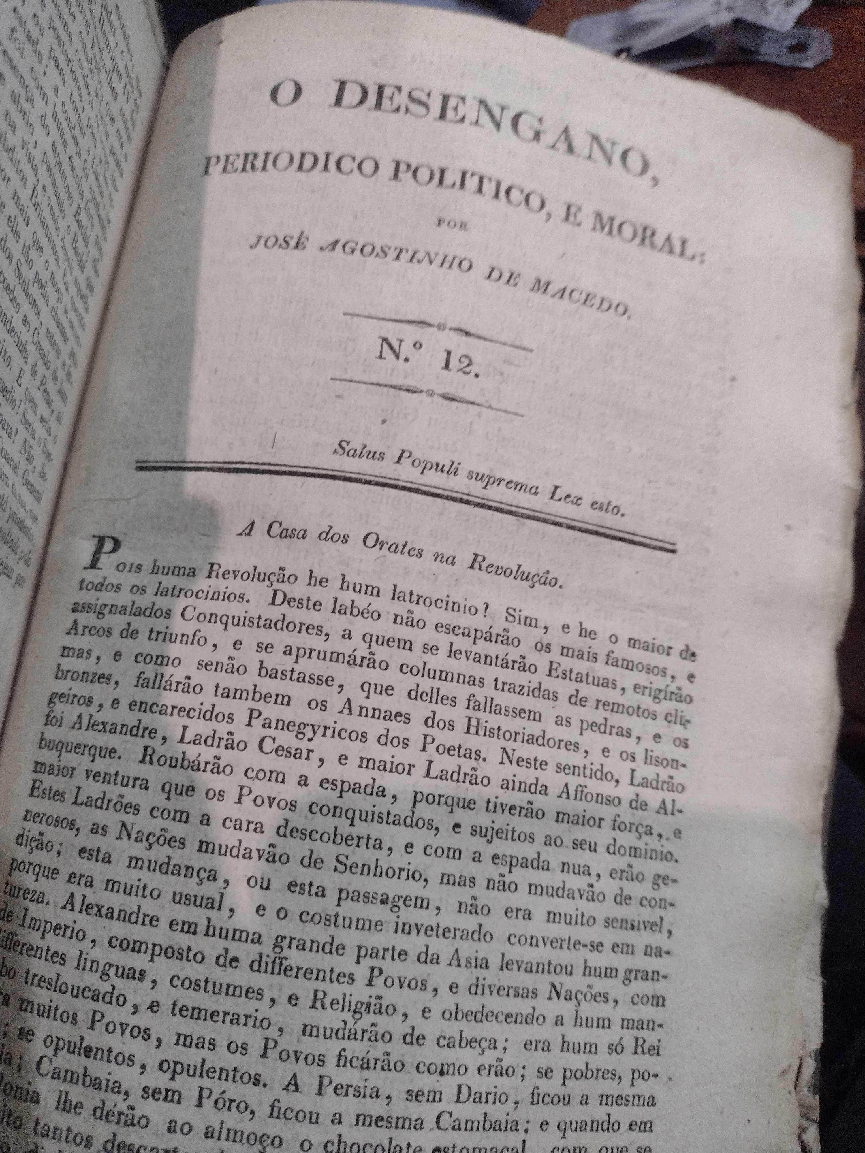 O Desengano Periodico Politico e Moral - 1830 José Agostinho de Macedo