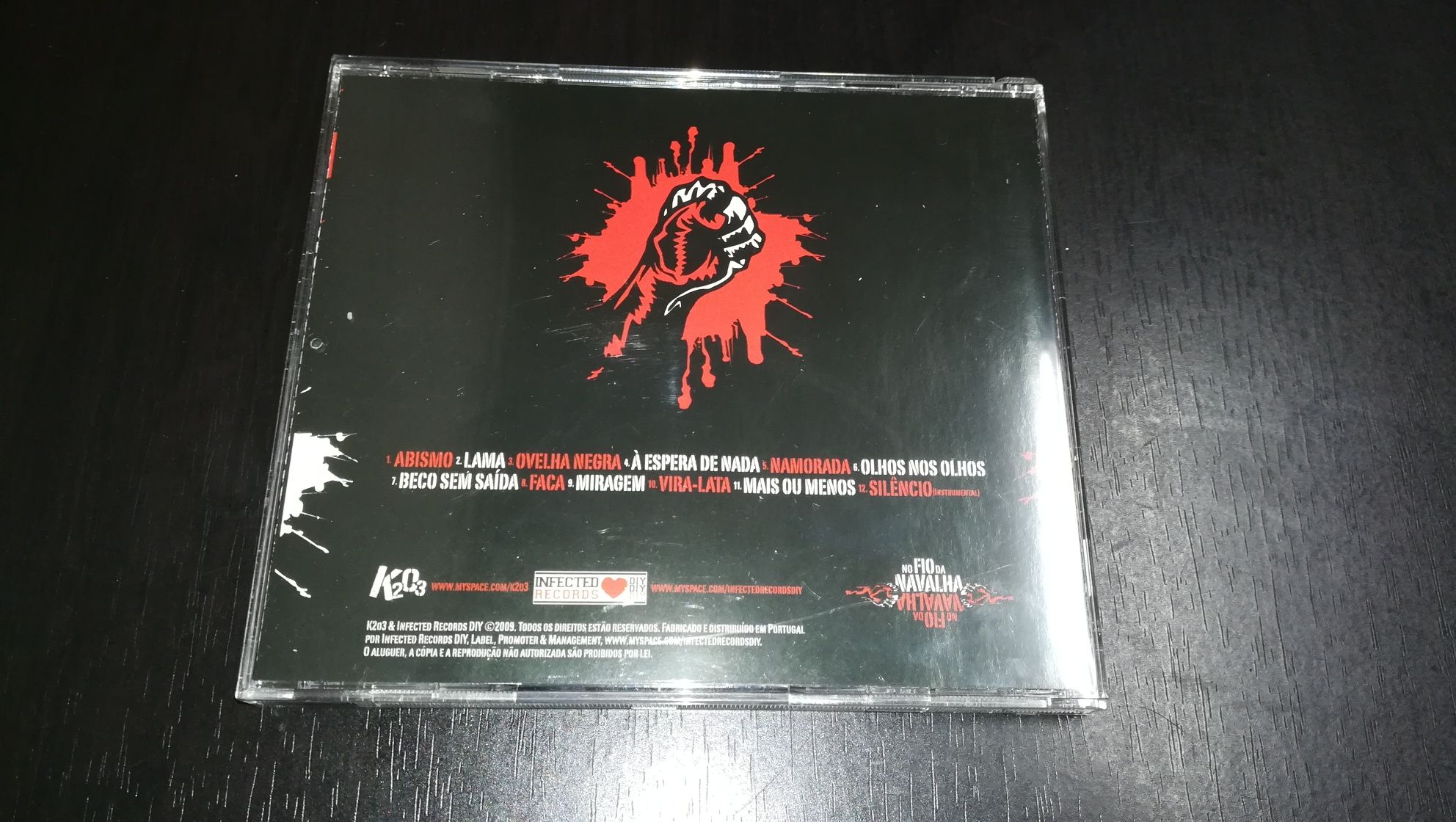 CD "No Fio da Navalha" de K2O3 - 2009 (Como Novo)