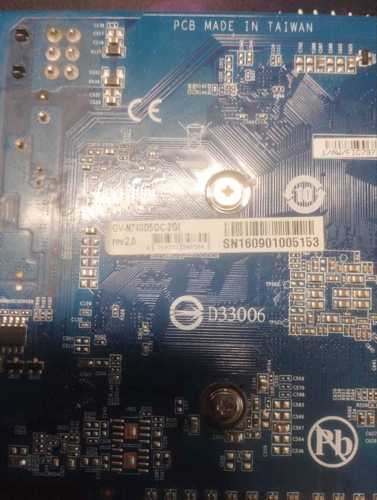 Відеокарта Gigabyte PCI-Ex GT 740 OC 2048MB (+адаптер HDMI to DVI)
