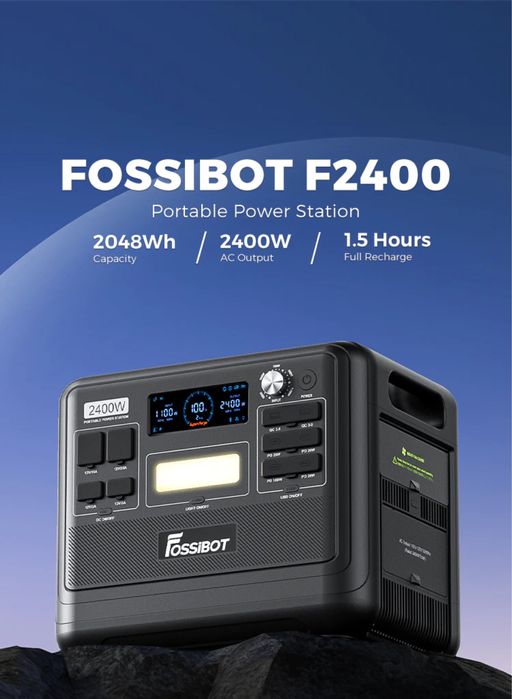 Зарядні станції Fossibot F2400 (2,4kW, 2048Wh) (Bluetti, Ecoflow)