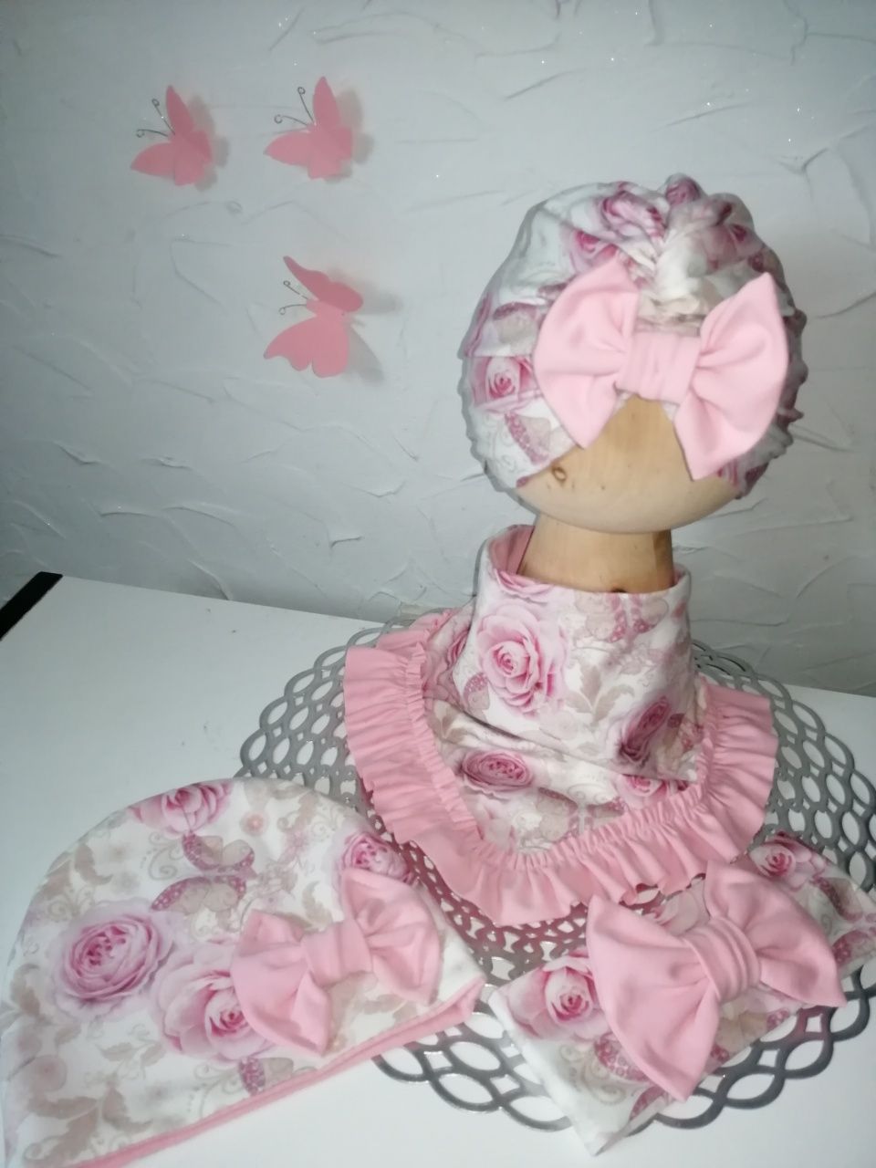 Komplet turban czapka opaska chustka