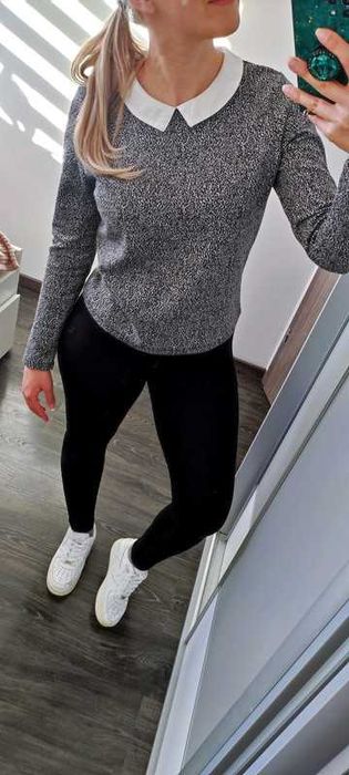 Bluzka damska z kołnierzykiem NA SYLWESTRA Reserved #retro