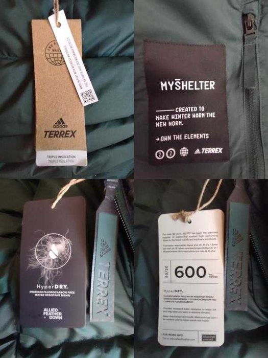 Пуховик Adidas Terrex Myshelter COLD. DRY, оригинал 100%