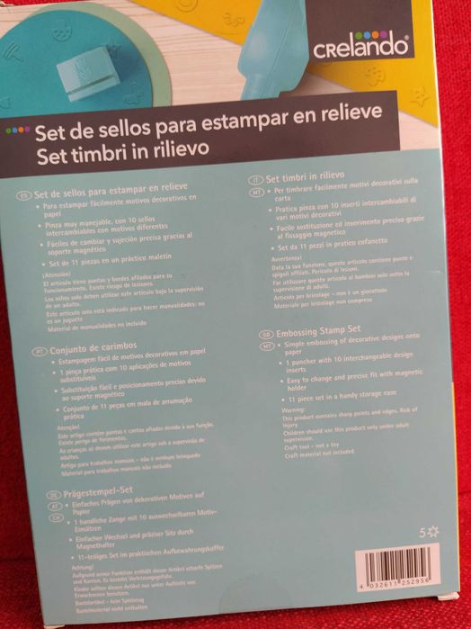 Conjunto de Carimbos para Estampar em Papel - 10 motivos