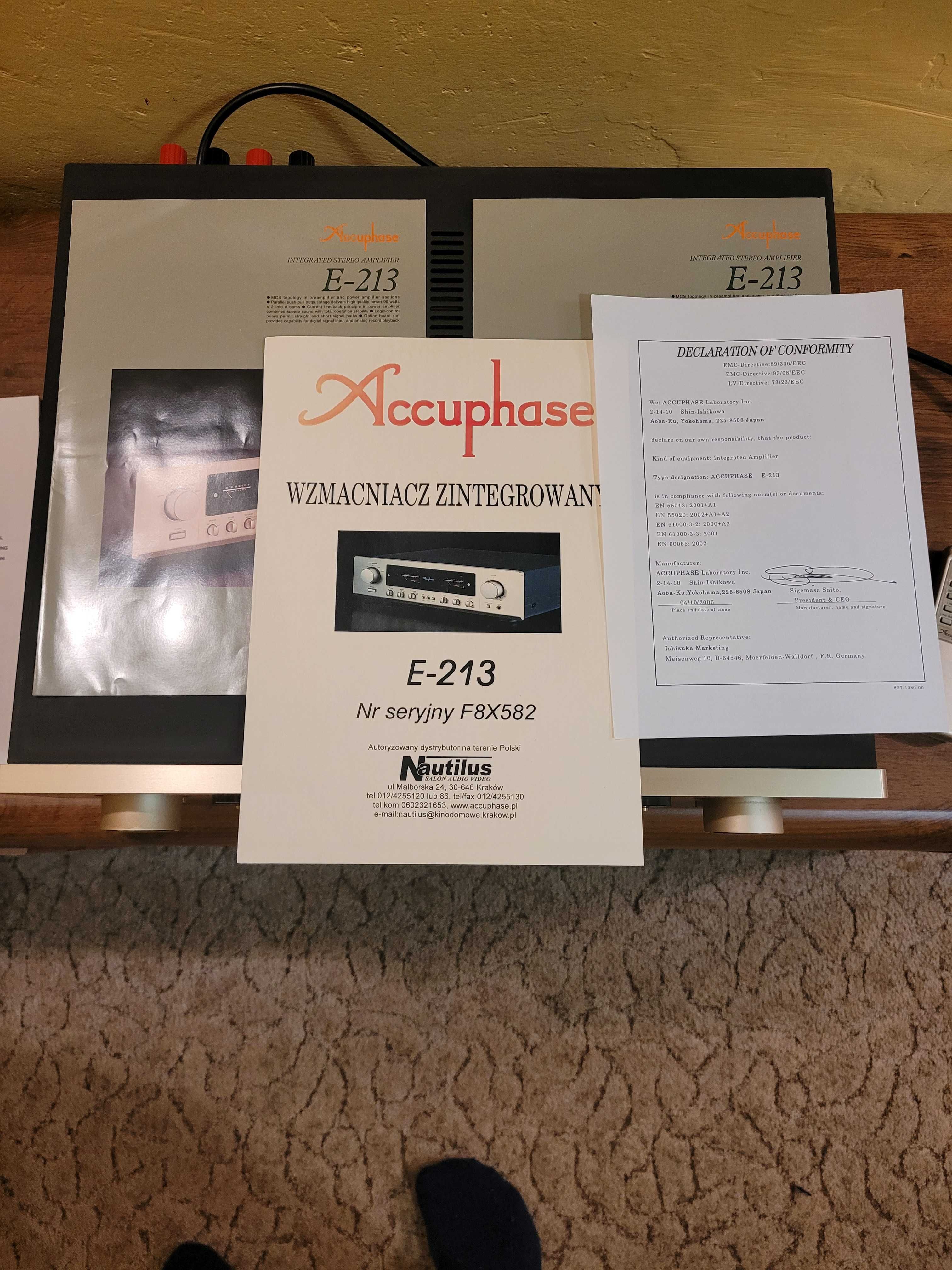 ACCUPHASE E-213 Stereofoniczny wzmacniacz zintegrowany. Stan idealny!