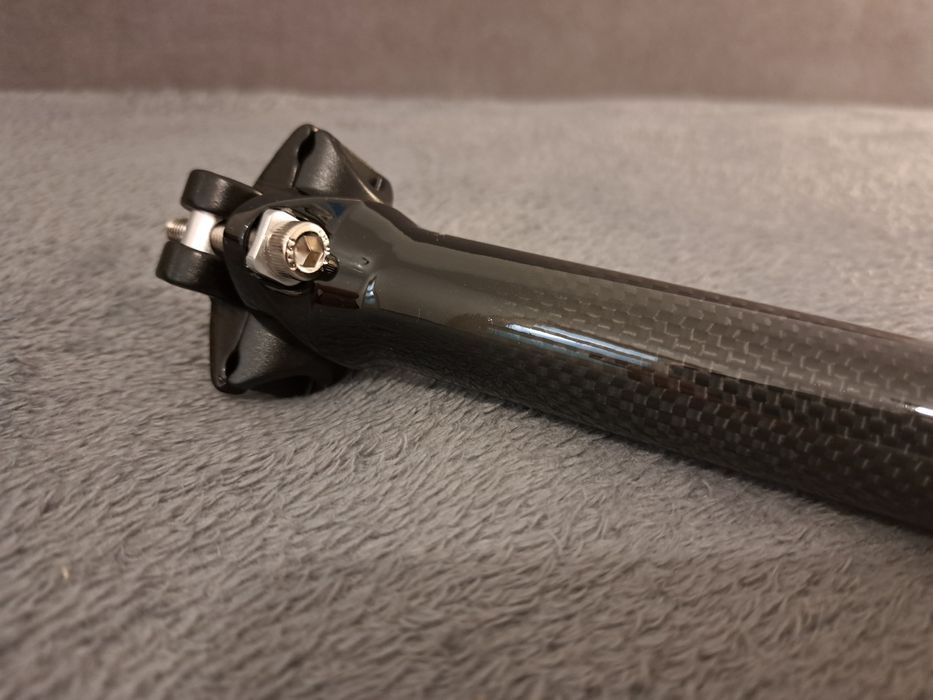 Karbonowa Sztyca 27,2 x 400mm Toseek czarna NOWA