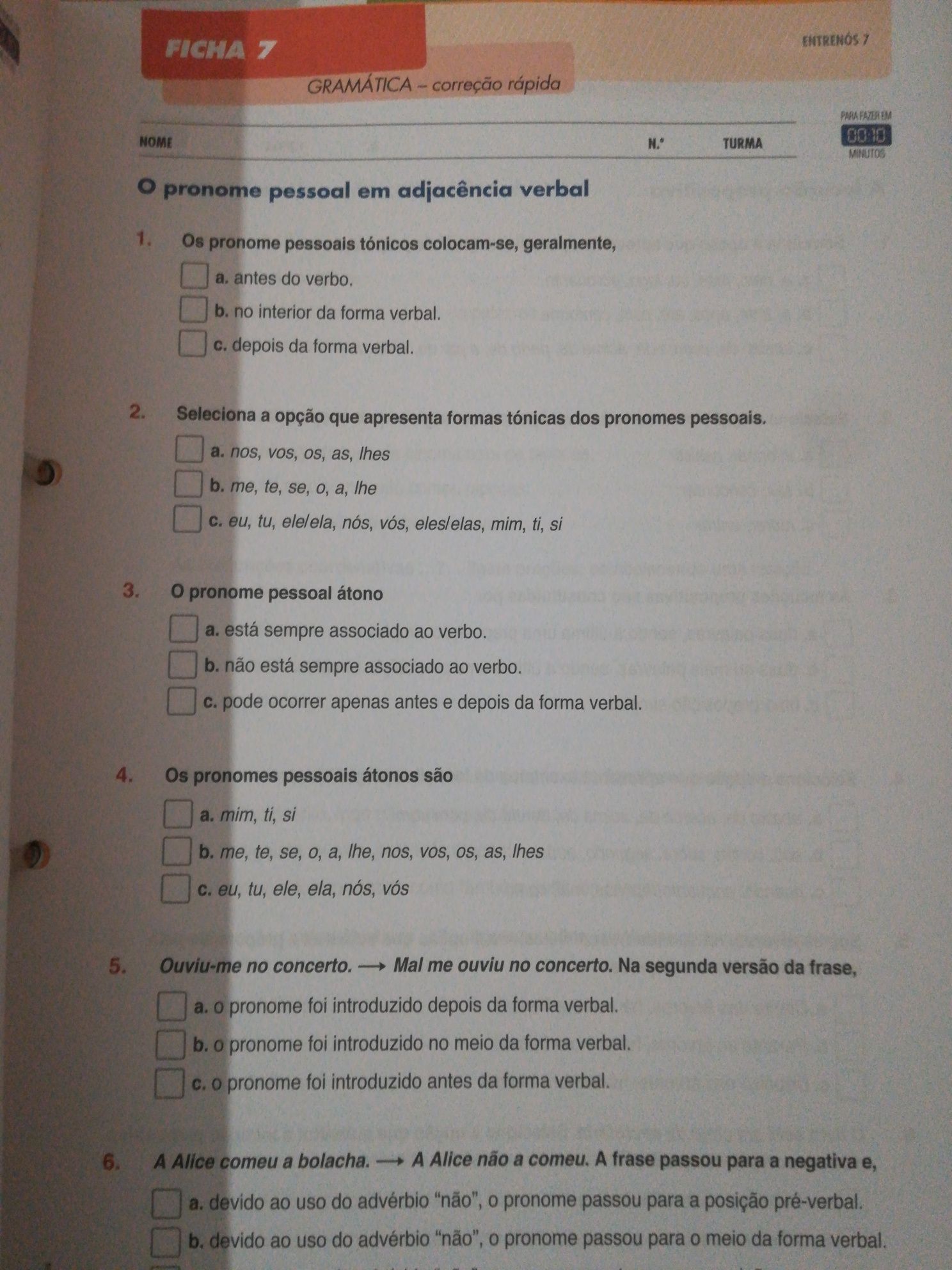 Dossiers do professor - Português, 7° ano