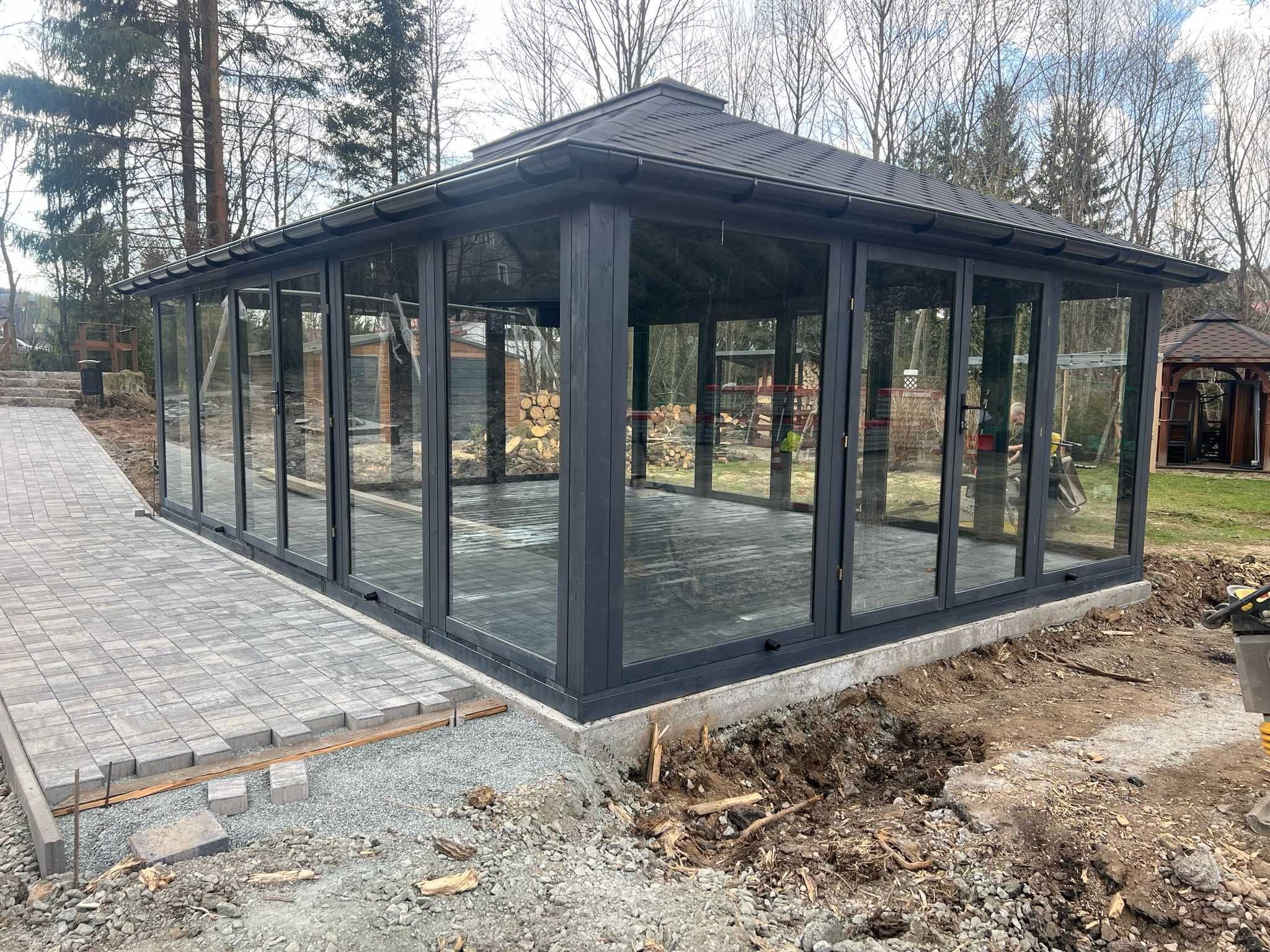 Altana altanka ogrodowa drewniana Ogród Zimowy 6m x 4m A4 Full Glass!