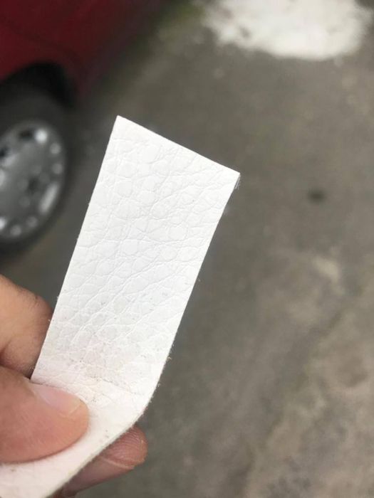 Ткань кожзам для оббива мебели Deluxe White