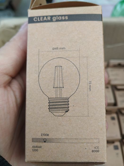 80 lâmpadas Filament Bulb G45 + 2 Gambiarras/Grinaldas de 25mt