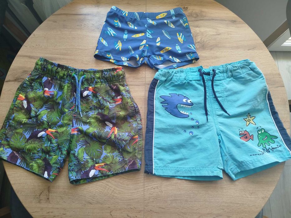 3 x kąpielówki chłopięce 110