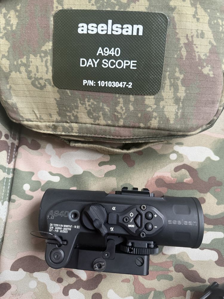 Новий!Оптичний приціл Aselsan A940 кратнісь 1x-4x Колібр 7,62 100-500м