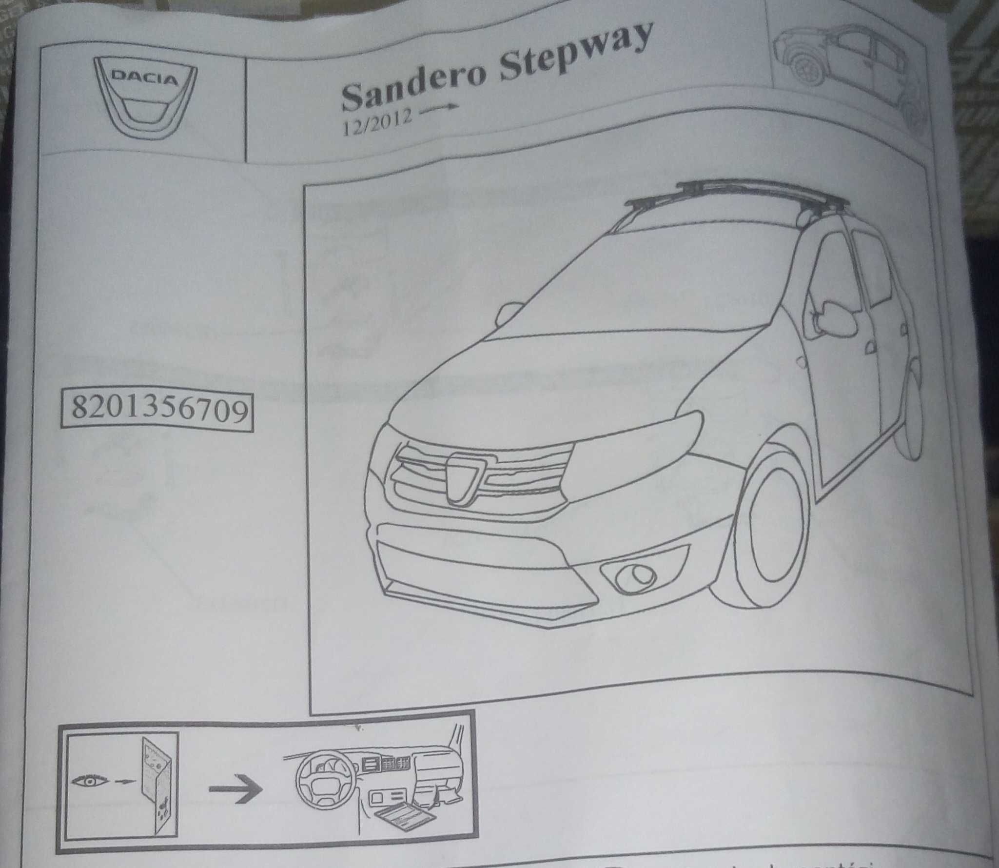 Barras de tejadilho originais, Dacia Sandero Stepway.