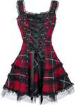 Hell bunny tartan корсетна сукня готична аніме