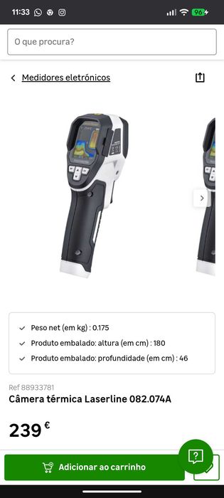 Camera termica nova na caixa