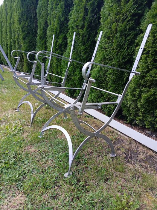 Krzesła składane ogrodowe stelaże metalowe