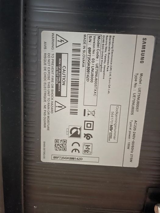 Tv samsung uszkodzony