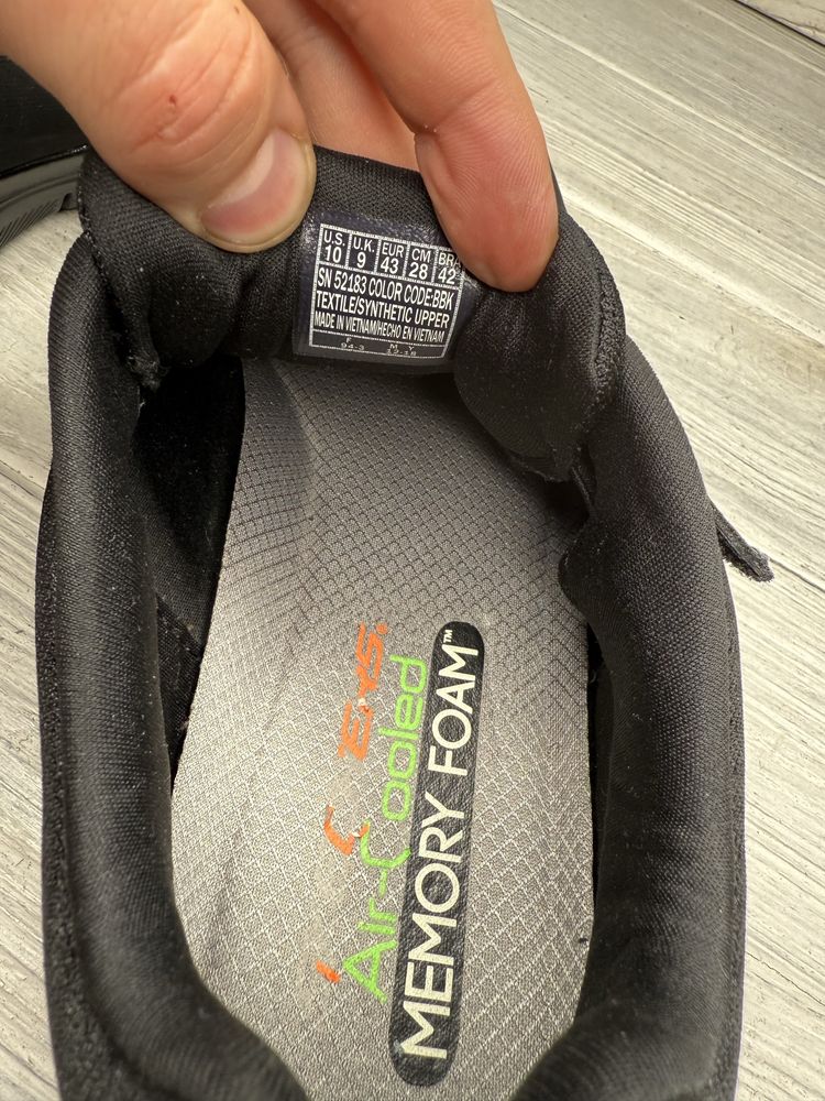 Мужские черные кроссовки skechers flex advantage 2.0 44 размер