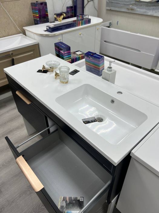 Раковина з тумбою, тумба з раковиною, чорна раковина з тумбою