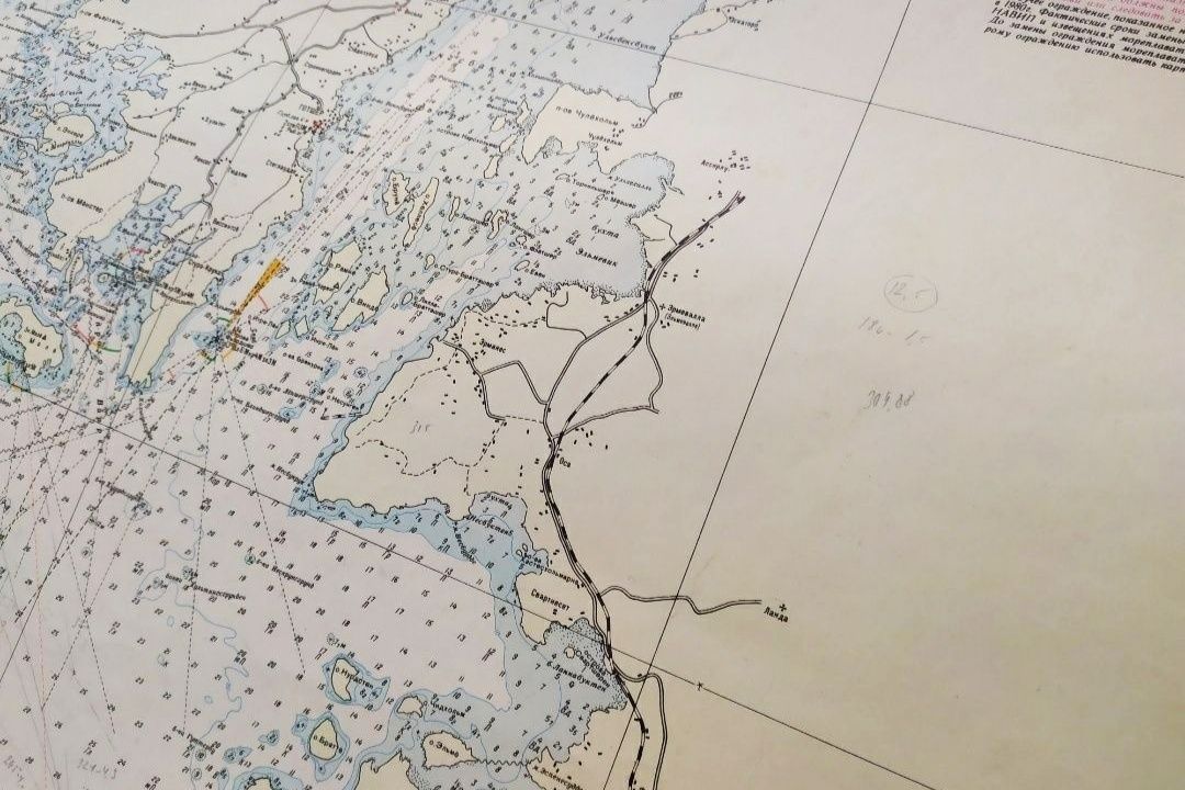 Морская карта Швеции Скандинавия Каттегат Амундсен Фрам Нансен