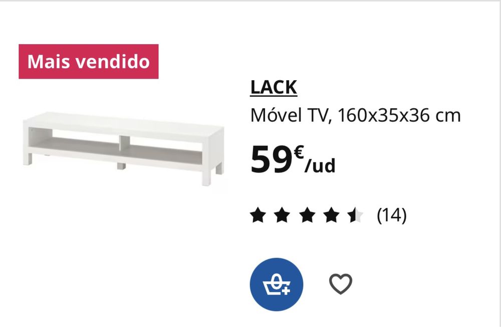 Rack Ikea 1,60m de comprimento