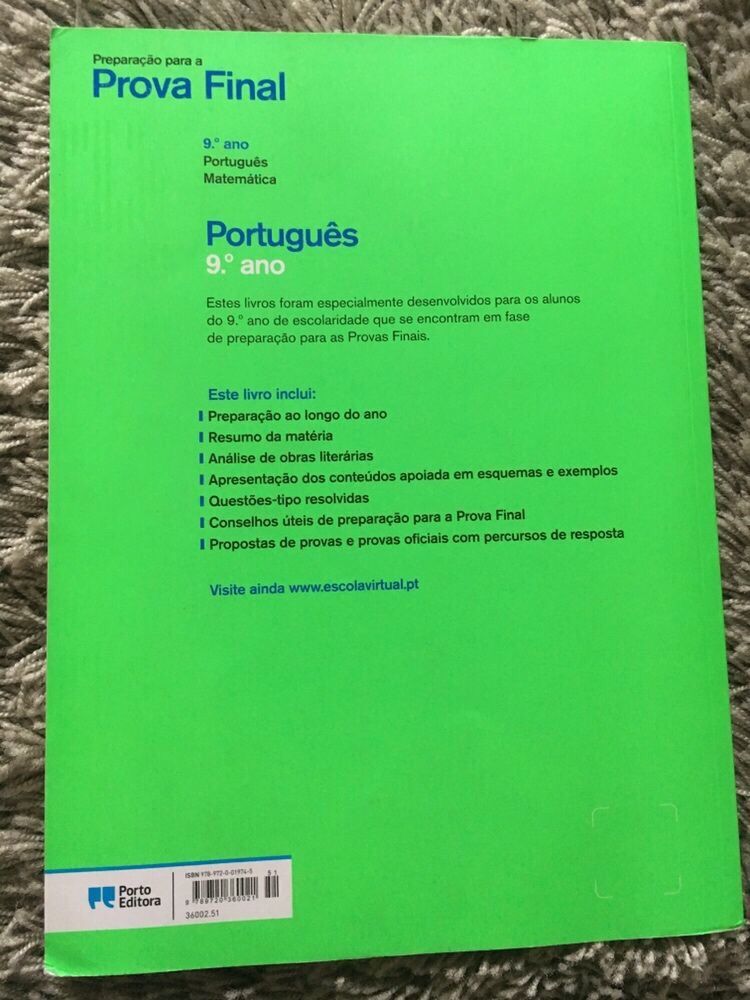 Preparação para a Prova Final 9.º ano - Português e Matemática
