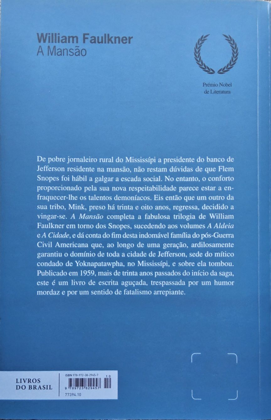 A Aldeia; A Cidade; A Mansão de William Faulkner