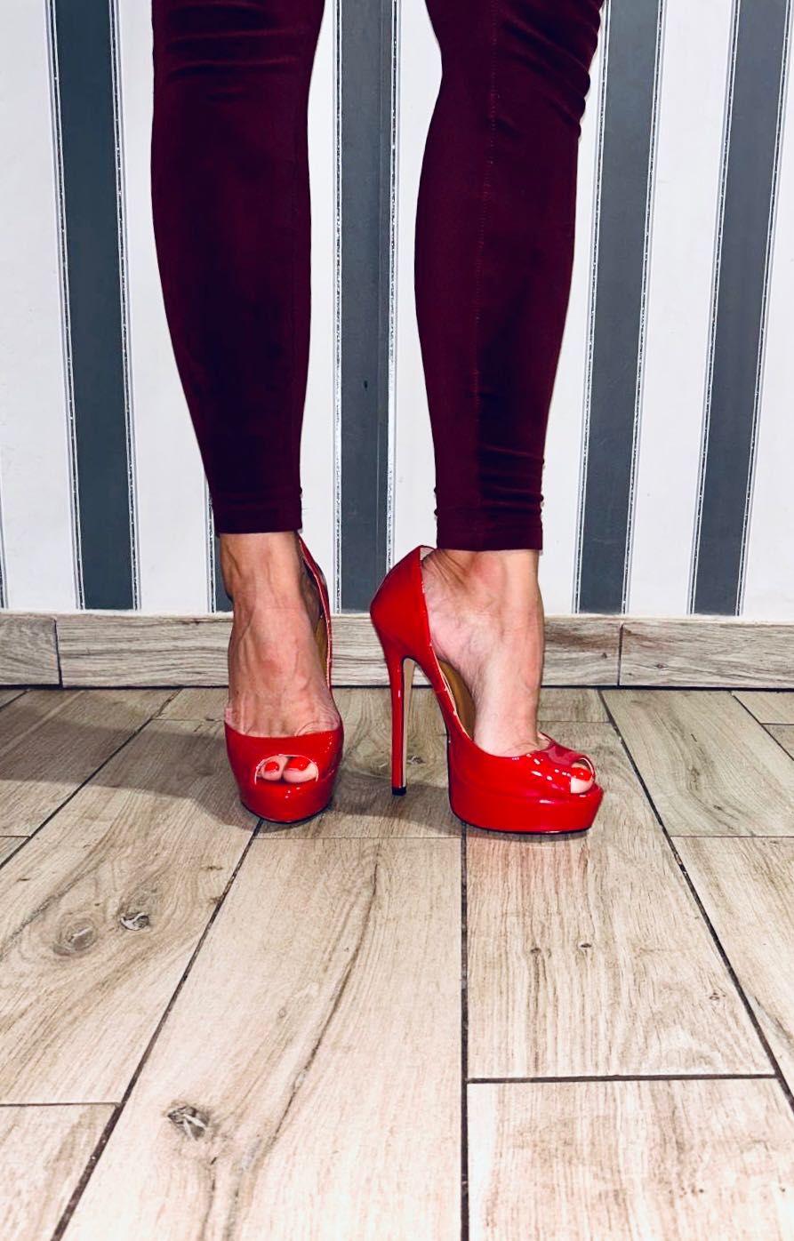 272/ OD REKI 48 Trans Crossdress platforma szpilki czółenka buty 36-48