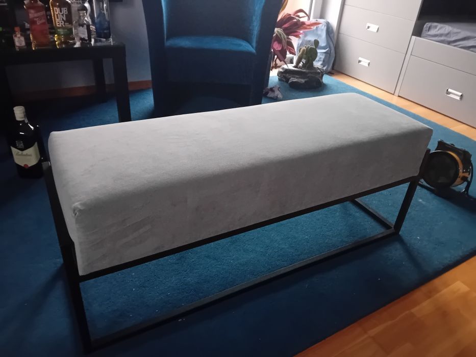Pufa fotel błękitna jak nowa