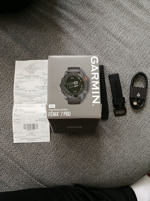 Garmin Fenix 7 pro solar. 3tygodniowy. Gwarancja. Dodatkowe paski.