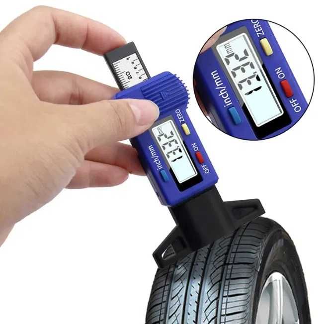 Medidor digital de rasto piso de pneu automovel Auto Carro Mota NOVO