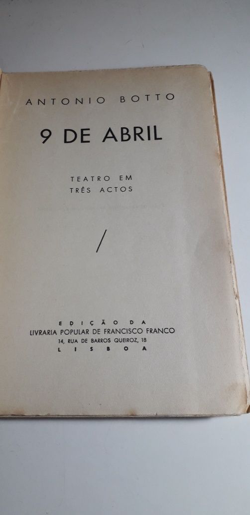 9 de Abril - António Botto (1ª edição)