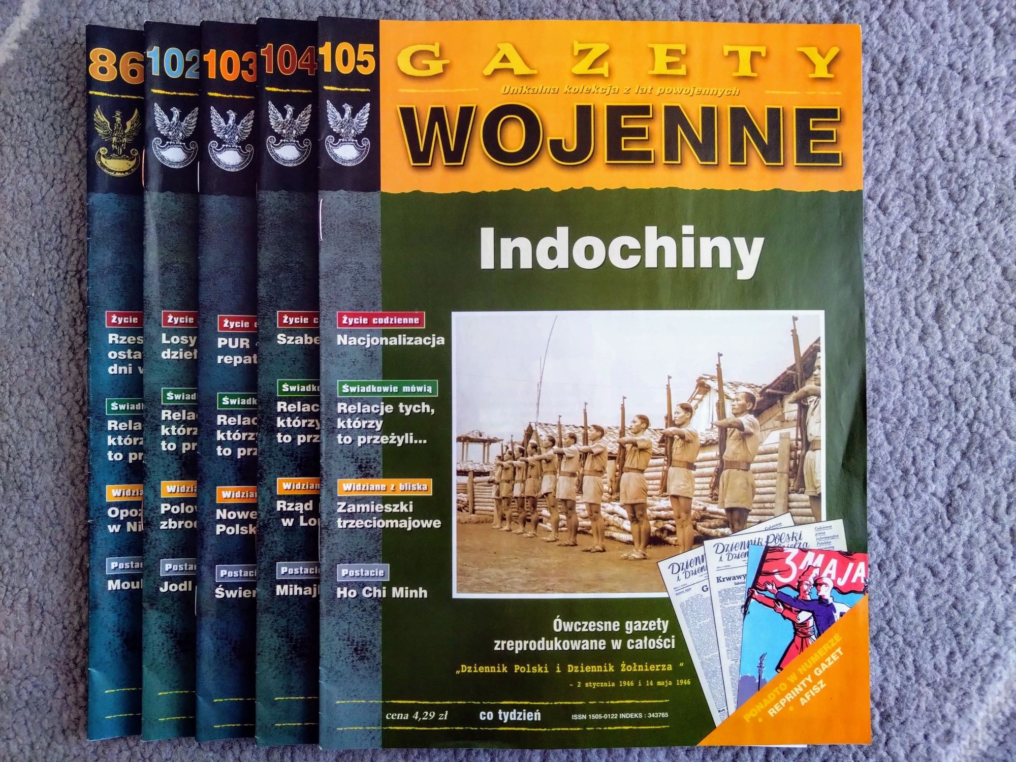 Gazety Wojenne nr. 86,102,103,104,105.