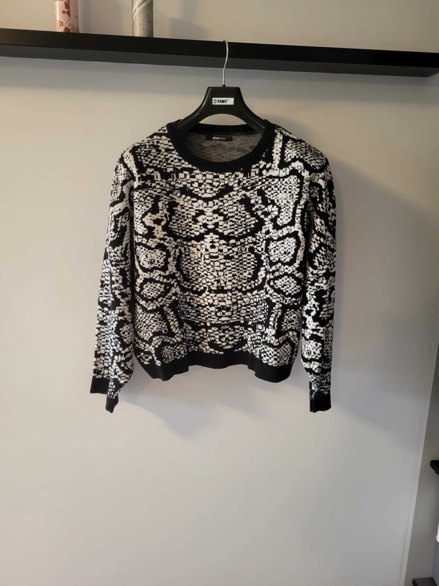 Sweter z wężowym wzorem L wiskoza