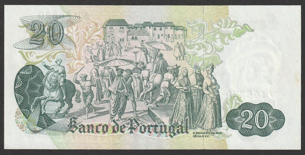 Portugalia 20 escudos 1971 - de Orta - stan bankowy UNC
