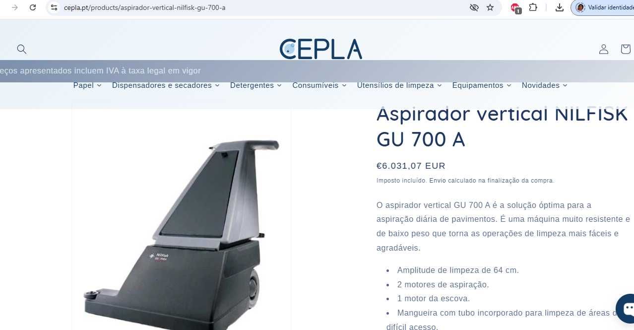 Aspirador Nilfisk GU700A