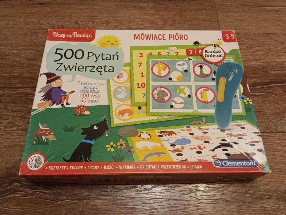 Gra Mówiące pióro 500 pytań Quiz interaktywny Clementoni