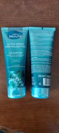 L'biotica Biovax Glamour Ultra Green for Brunettes 2x  szampon