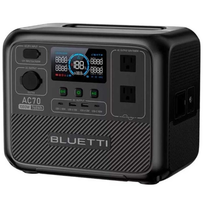 Портативна зарядна станція Bluetti AC70 1000W 768Wh Гарантія 5 років