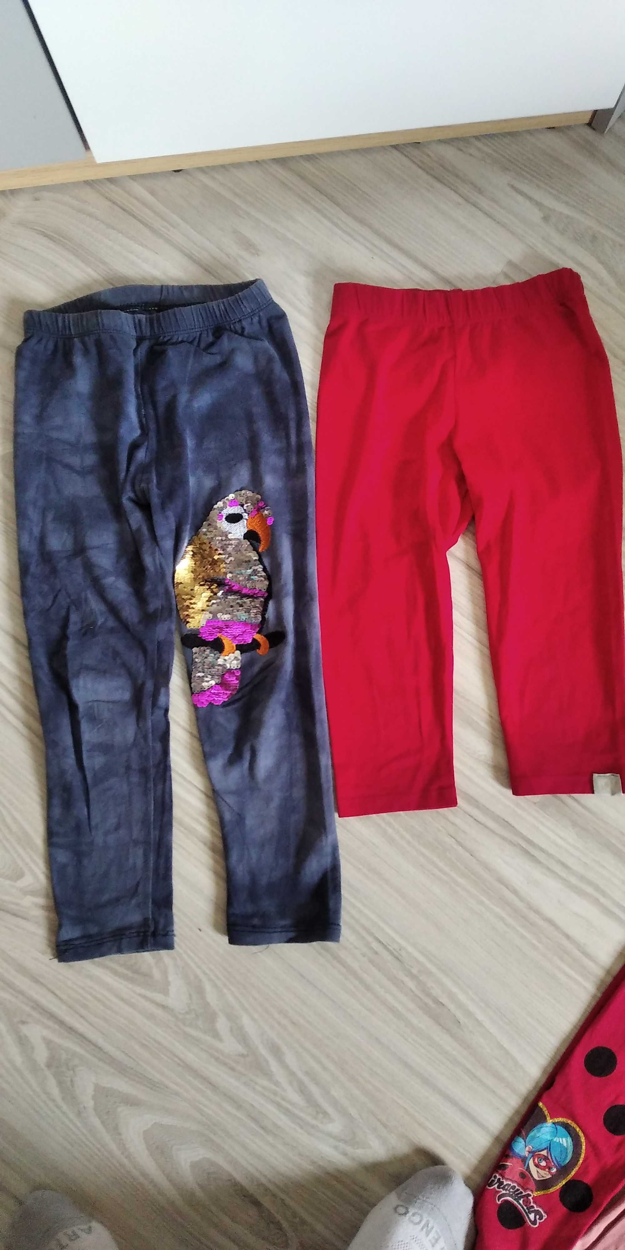 Legginsy getry 122 długie i 3/4 4szt