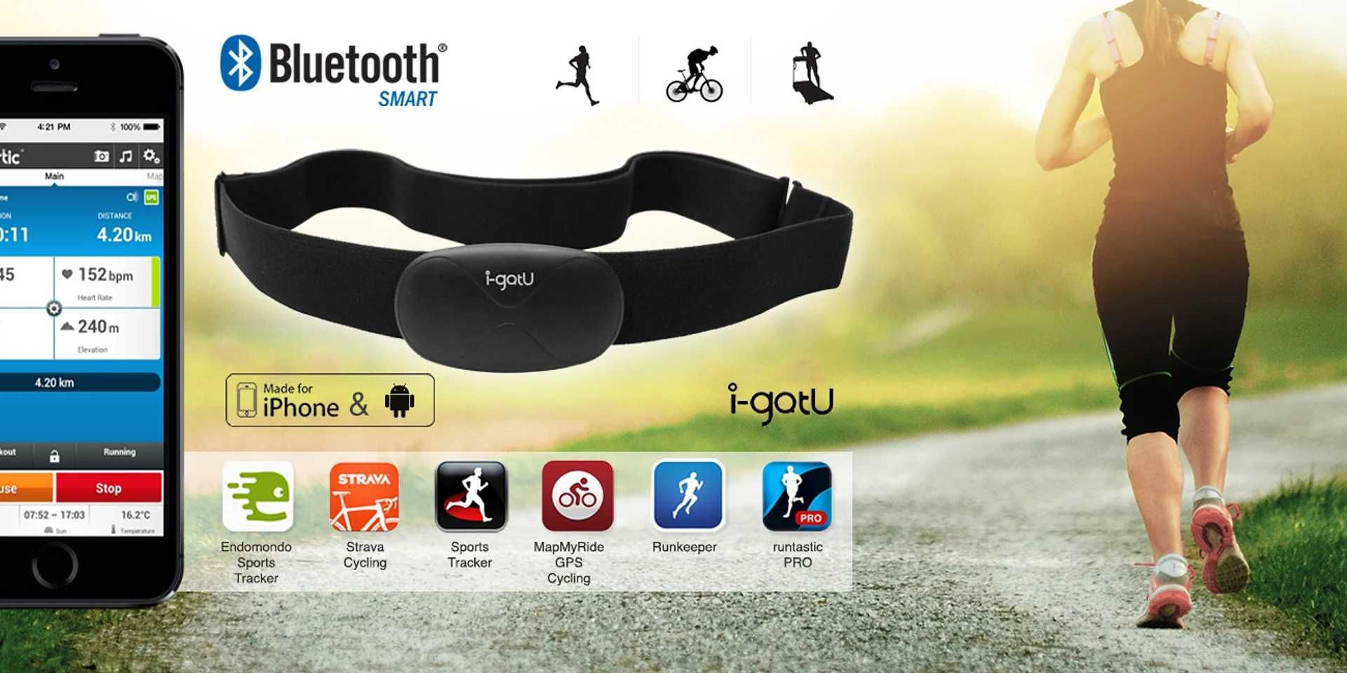 I-gotU HRM-10 Bluetooth 4.0 датчик сердечного ритма для смартфона