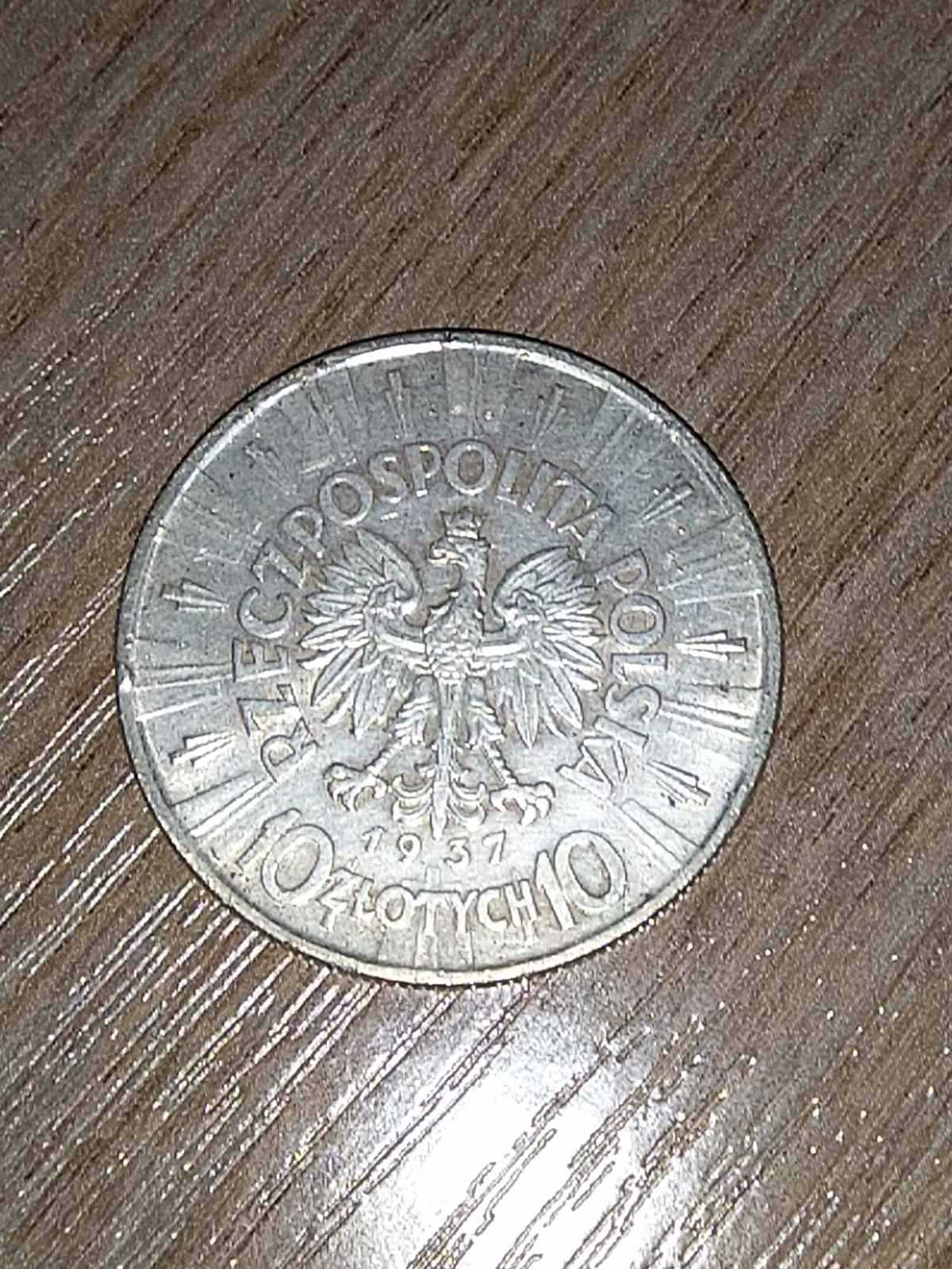 Польша 10 злотых 1937 "Юзеф Пилсудский"