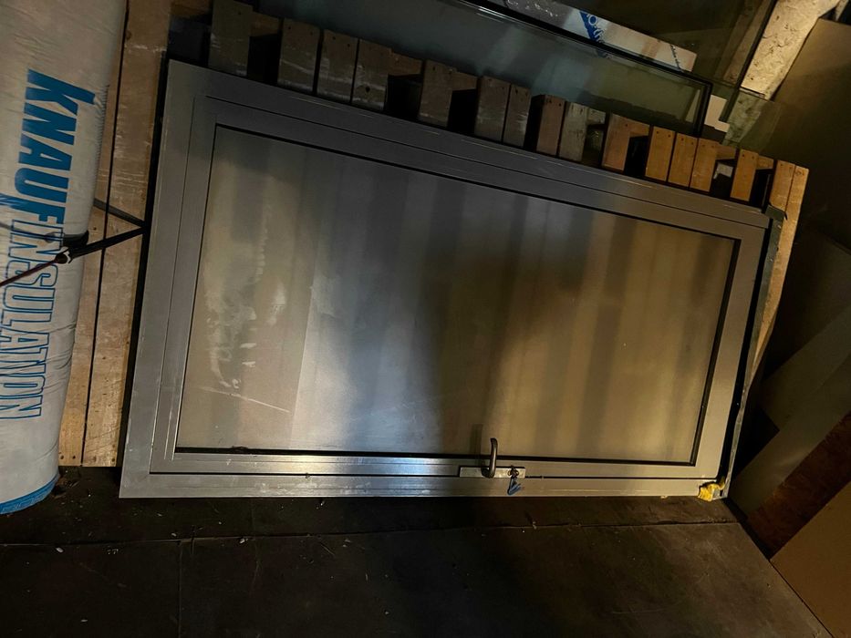 Drzwi szklano aluminiowe 90 lewe kolor RAL 9006 5 szt