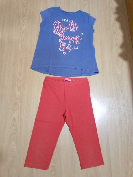 Conjunto menina 8 anos t-shirt + leggins