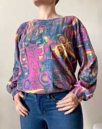 Vintage bluza kolorowa 38 40 batiki