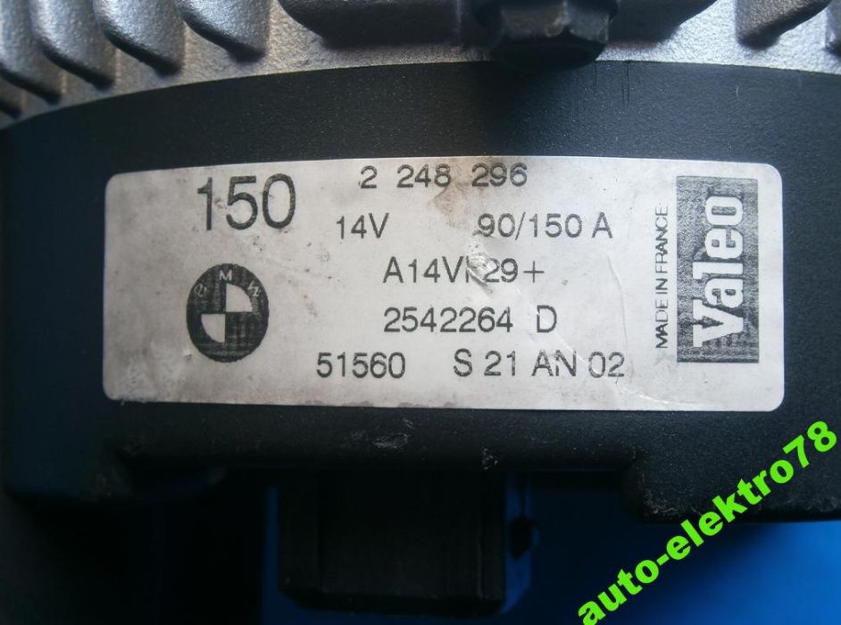 Alternator BMW E39 X5 525 2.5 D 3.0 D Range Rover III TD6 3.0 D-Valeo