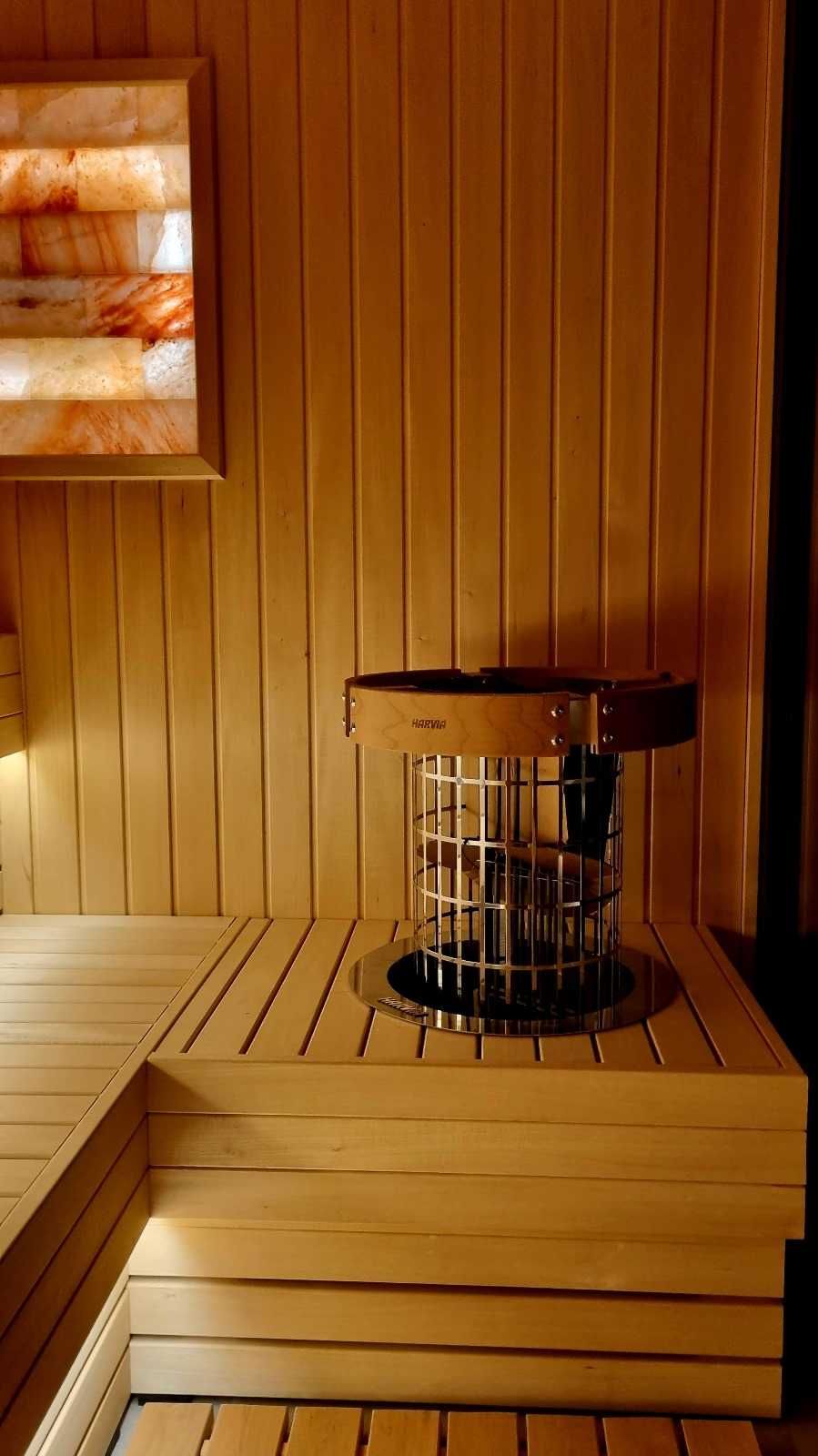 Sauna Modułowa Kwadrat Piec elektryczny WIFI SPA Hot Tub WPC