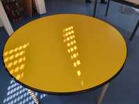 mesa redonda amarela 120 cm diametro x 75 alt