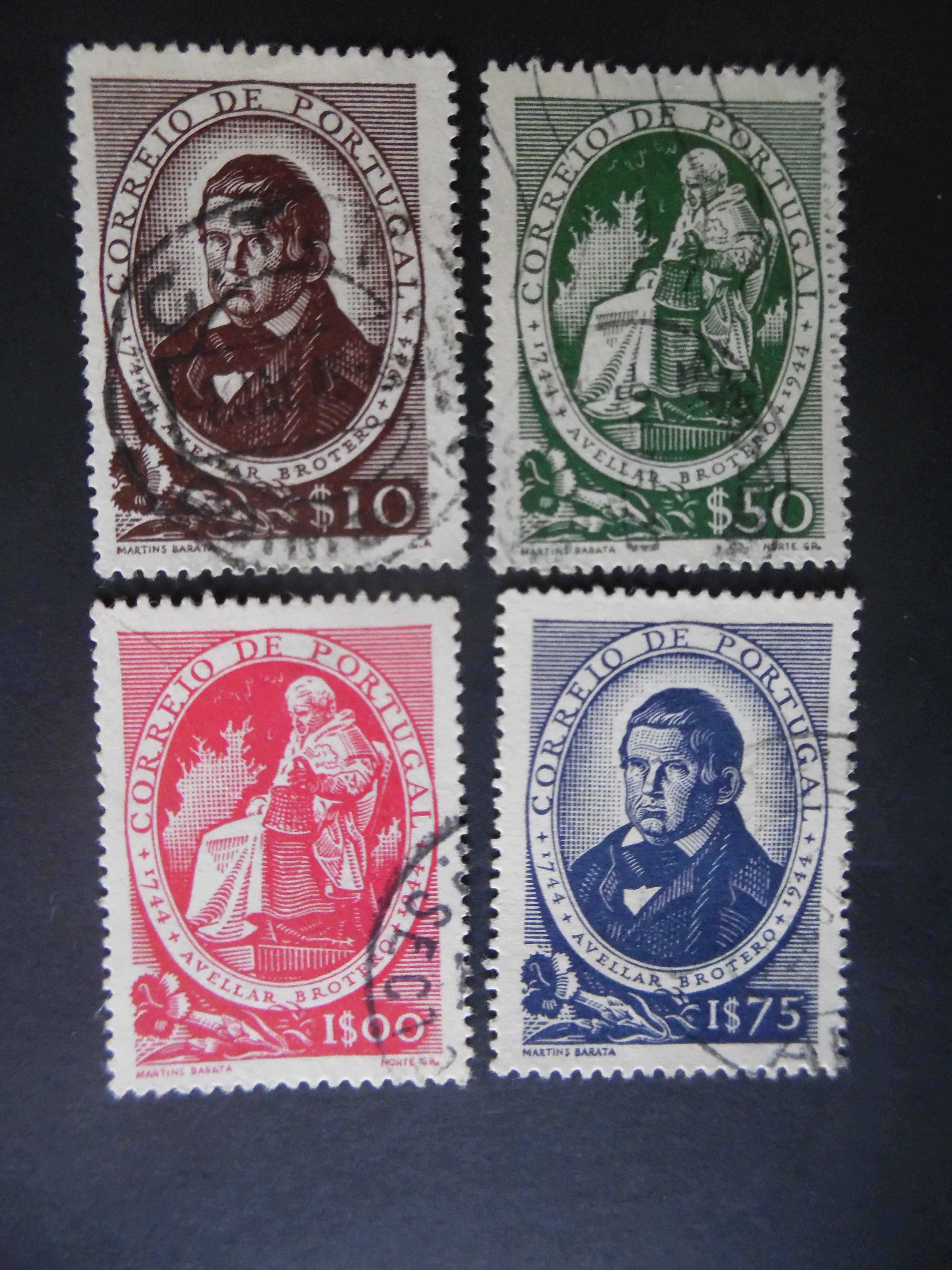 Selos Portugal-1944 Avelar Brotero Coleção Completa