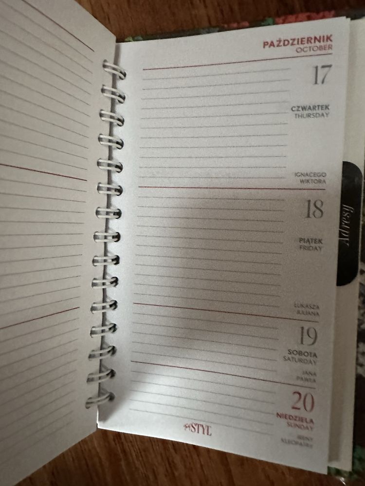 Kalendarz na 2013 oraz notes na telefony i adresy vintege